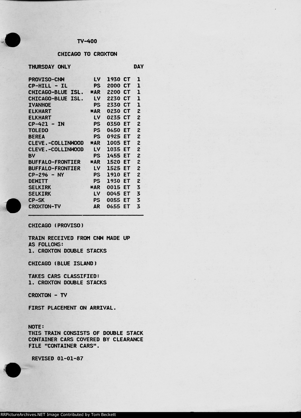 TV 400 Schedule tv-400-schedule